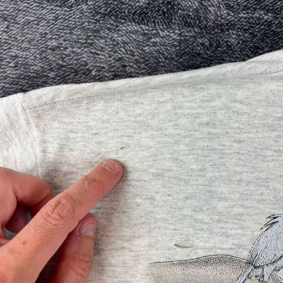 Vtg 1992 Africa Large Elephant Safari AOP T-Shirt Single Stitch Gray L *Read - Picture 12 of 14